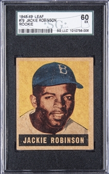 1948 Leaf #79 Jackie Robinson Rookie Card – SGC EX 5